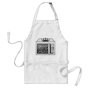 Avental Pai Engraçado Rei Do Cozinhar De Micro-Ondas Ping