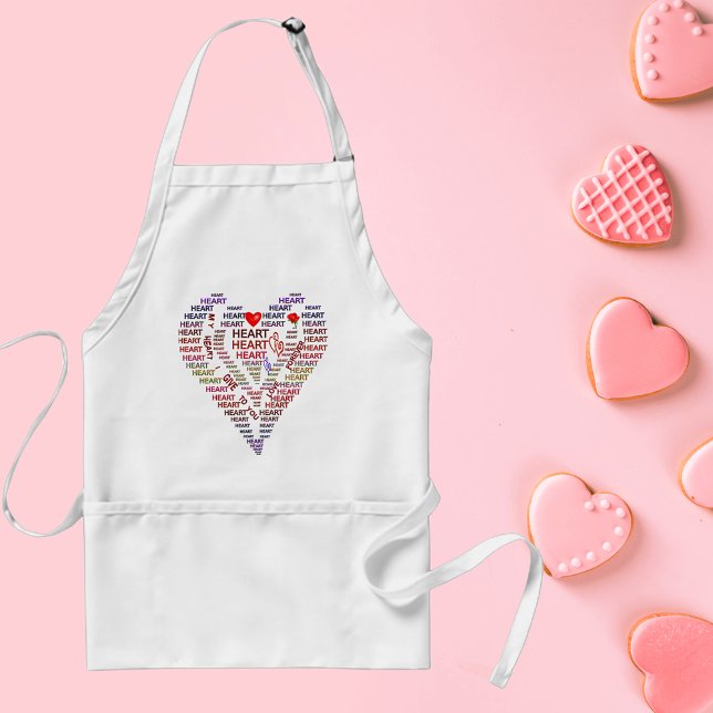 Avental Palavras de coração (Words of Heart Adult Apron)