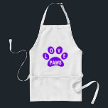 Avental Palhetas Apron Love em patas roxas<br><div class="desc">Palhetas Apron Love em patas roxas</div>