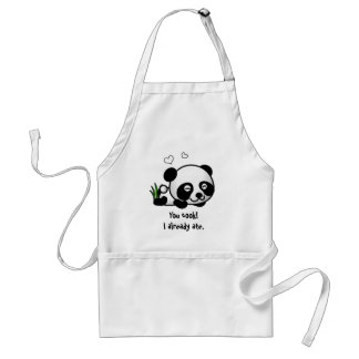 Avental Panda confiante