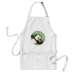 Avental Panda Sorridente & Design de Flor de Cerejeira com