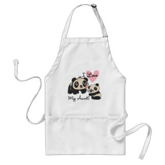Avental Pandas eu amo minha tia