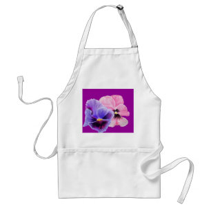 Avental Pansy Apron rosa e roxo