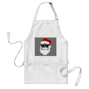 Avental Papai Noel com óculos escuros Design de Natal engr