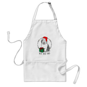 Avental Papais noeis de Natal Cachorro de Ovelha Inglês (C
