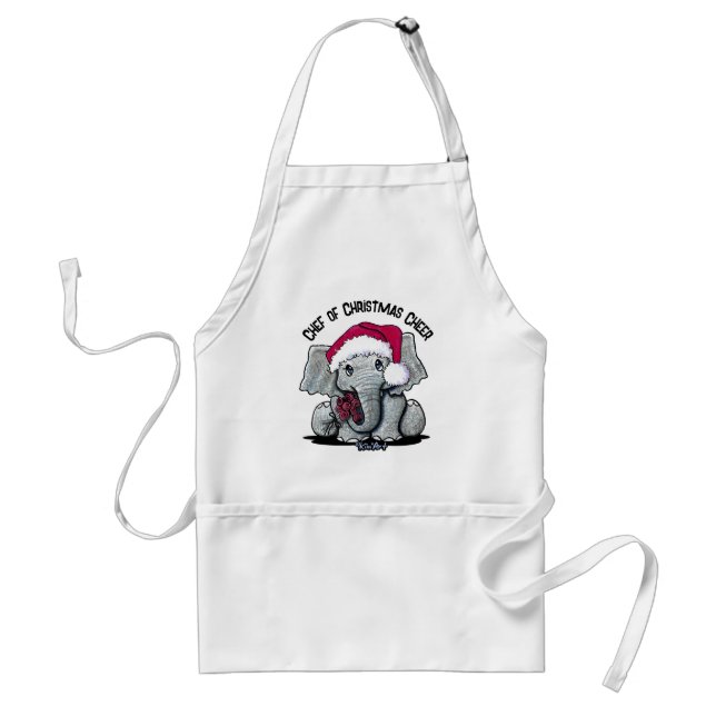 Avental Papais noeis de Natal Elefante Apron (Frente)