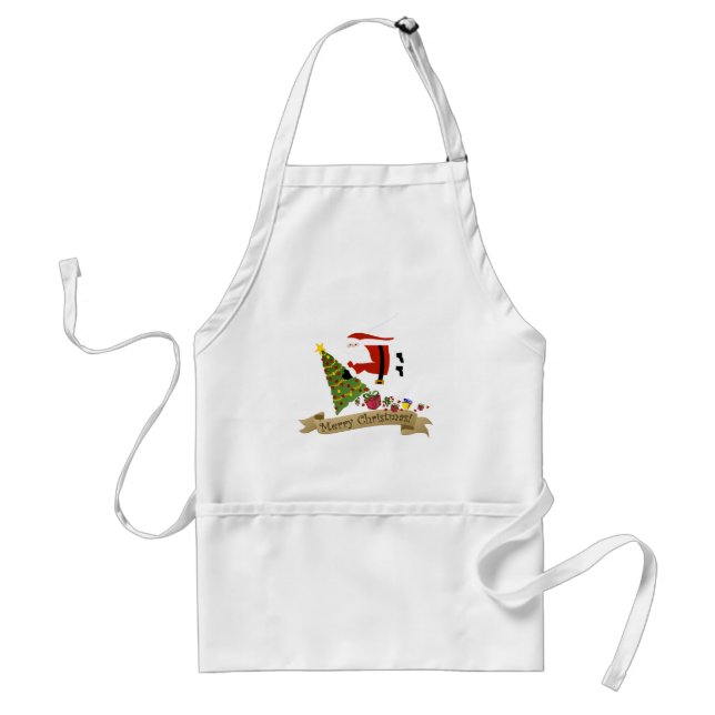 Avental Papais noeis fornecem | Apron Natal (Frente)