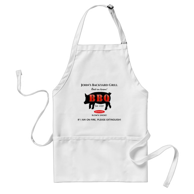 Avental Para Cara Home Backyard Grilling Cozinhar Apron (Frente)