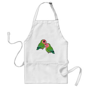 Avental pares adoráveis Pêssego-enfrentados do Lovebird