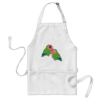 Avental pares adoráveis Pêssego-enfrentados do Lovebird