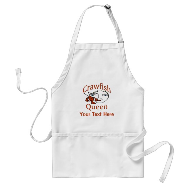 Avental Peixe-lama Rainha Apron, adicionar texto Apron (Frente)