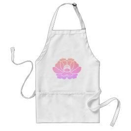 Avental peônia rosa pastel