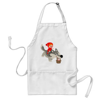 Avental Pequeno Chapéu Vermelho e o Lobo Apron