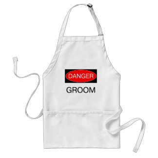 Avental Perigo - Noivo Camiseta Engraçada de Casamento Can