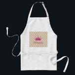 Avental Pérolas Chic Encantadoras, Tiara, Princesa, Glitír<br><div class="desc">Esta imagem apresenta pérolas,  tiara e princesa cor-de-rosa sobre fundo creme.Um presente trandy,  divertido,  engraçado,  na moda e elegante para mulheres e adolescentes.</div>
