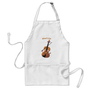 Avental Personagem de desenho animado musical de violino e
