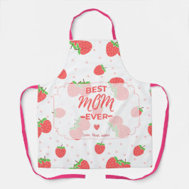 Avental Personalizado de Morango para Mãe
