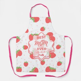 Avental Personalizado de Morango para Mãe