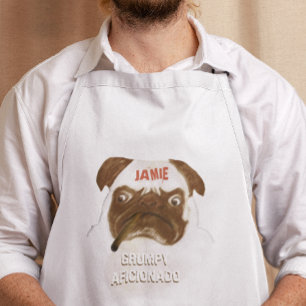 Avental Personalizado Grumpy AFICIONADO Puggy Cigar