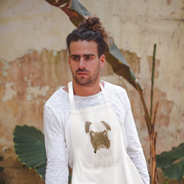 Avental Personalizado Grumpy AFICIONADO Puggy Cigar (Criador carregado)