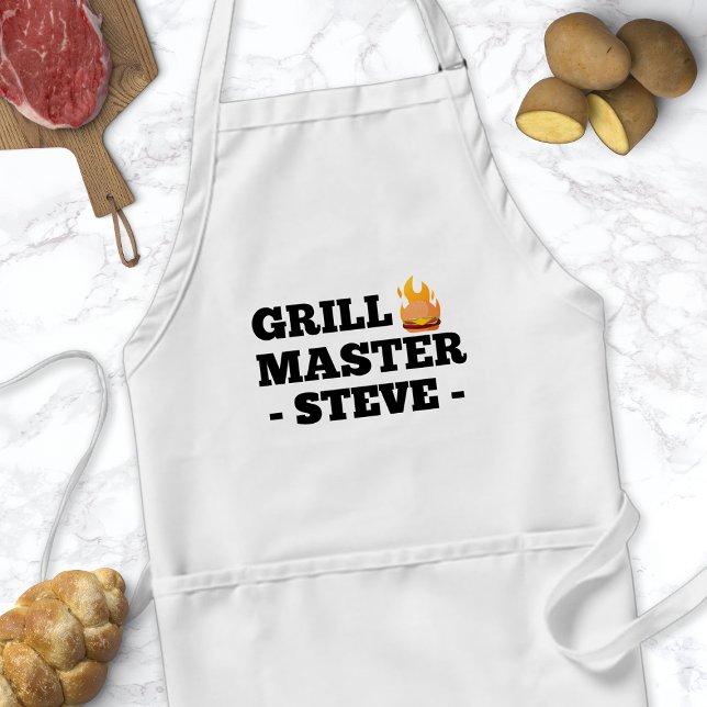 Avental Personalizado Nome Grill Master Para Homen (Criador carregado)
