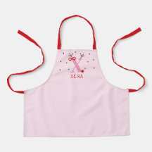 Avental Personalizado Rena Inicial X para Meninas