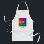 Avental Personalizar Apelido de Nome Sobrenome comercial L<br><div class="desc">Personalize o Apelido Apelido da Empresa Logotipo da Empresa Modelo White Kitchen Apron.</div>