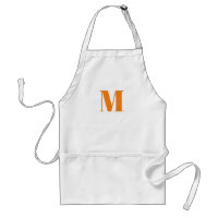 Personalizar monograma branco laranja inicial