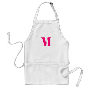 Avental Personalizar monograma original cor-de-rosa fuchsi