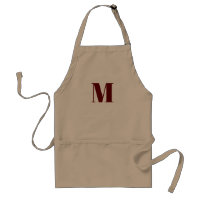 Personalizar o monograma inicial branco de marrom-