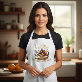 Avental Personalized "Fowl Play" Funny Thanksgiving