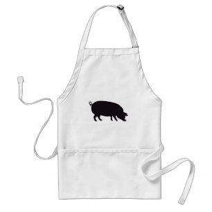 Avental Pig Vintage Wood Engraving Adulto Apron