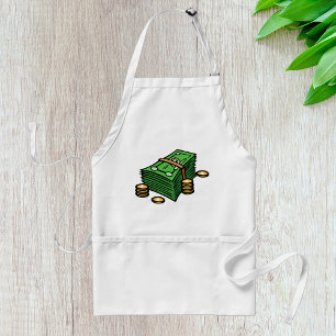 Avental Pilha de numerário com moeda