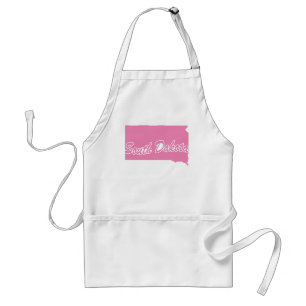 Avental Pink State South Dakota Adult Apron