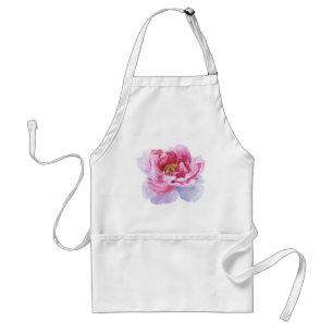 Avental Pink Watercolor Peony Apron