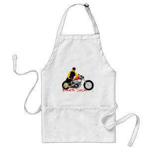 Avental PINTINHO BIKER sentado em sua moto