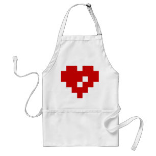 Avental Pixel Heart 8 Bit Love