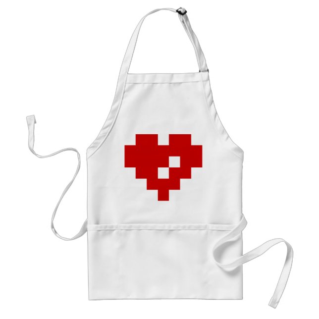 Avental Pixel Heart 8 Bit Love (Frente)