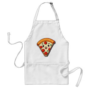 Avental Pizza de Desenho Feliz Com Pepperoni