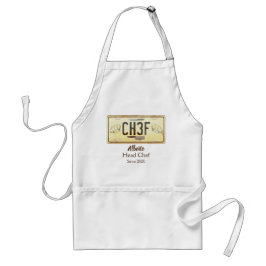 Avental Placa de Licença de Carro legal Rusty Chef Datado