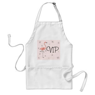 Avental Placa VIP Flamingos Rosa