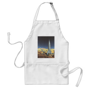 Avental Planeta Deserto de Ficção Científica Vintage com f