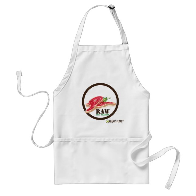 Avental Plano Orgânico De Bife Bruto Apron (Frente)