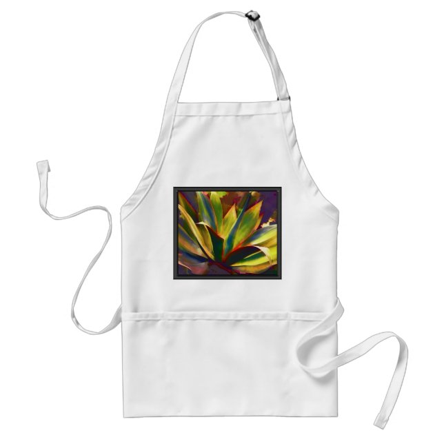Avental Planta tropical brilhante da agave (Frente)