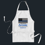 Avental Policial Impressionante Thin Blue Line CHURRASCO<br><div class="desc">É assim que um policial incrível se parece! Surpreenda seu policial favorito com este avental policial super divertido e legal. Um design de bandeira fina da linha azul - design de bandeira americana em cores da Polícia, preto moderno e design azul. Este avental de polícia personalizado é perfeito para aniversários,...</div>