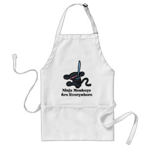 Avental Pontapé preto de Ninja