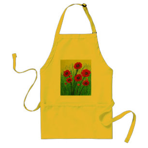 Avental Poppies vermelhos