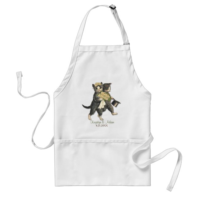 Avental Posh Cats Wedding Apron (Frente)