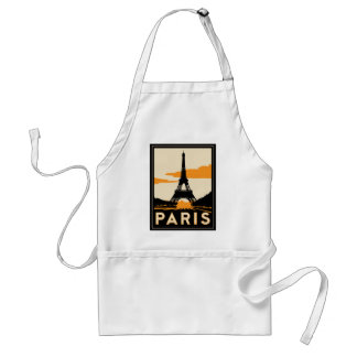 Avental poster de viagens retro do art deco de Paris