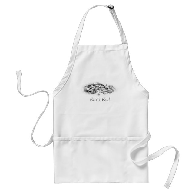 Avental Praia Bum Shells & Starfish Apron (Frente)